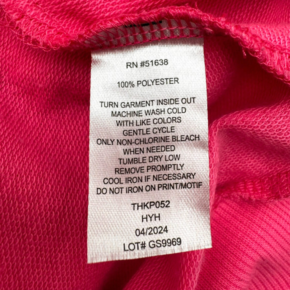 GIRL SCOUTS Women's 2X Neon Pink Puff Lettering Pullover Lounge Sweatshirt Cozy - Picture 5 of 8